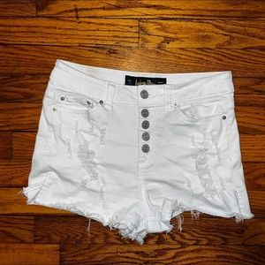Size 7 used like new condition white indigo reign shorts